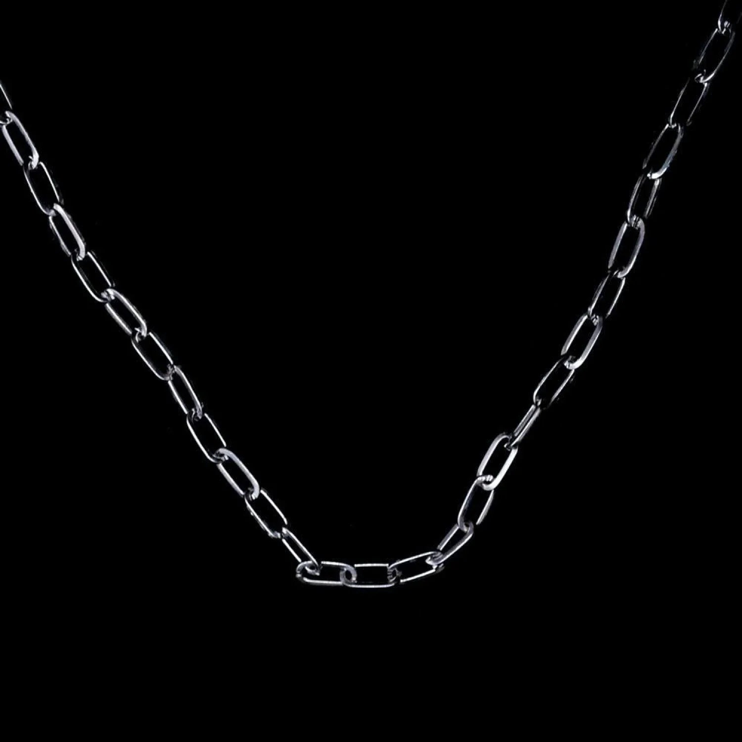 Trendy Minimalist Cross Sweater Chain Necklace Set SILVER