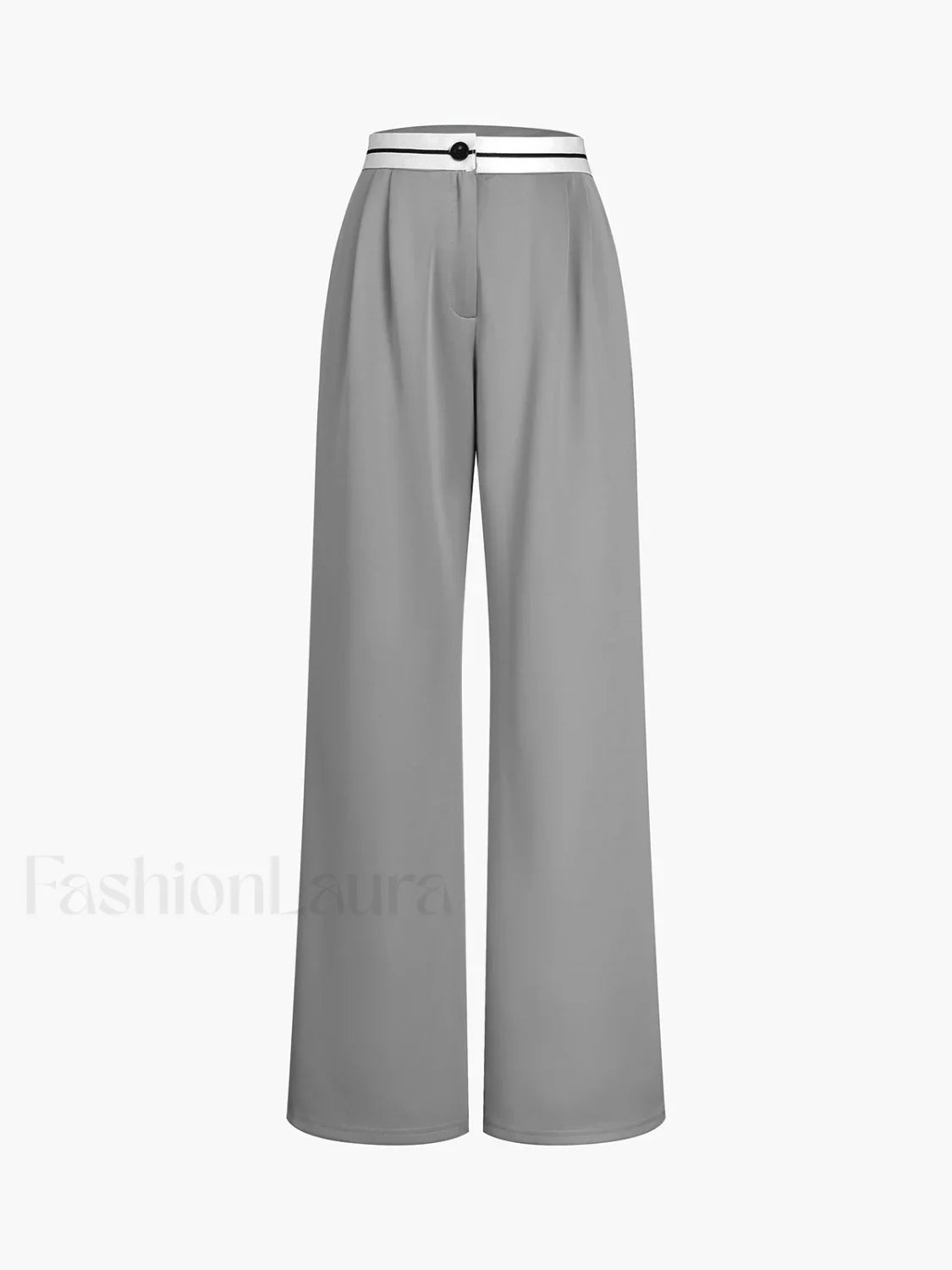 Tube Top Two Piece Contrast Waistband Pants Set