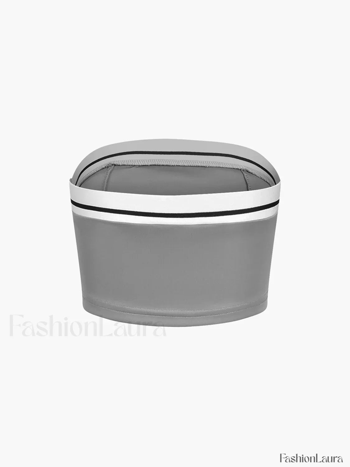 Tube Top Two Piece Contrast Waistband Pants Set