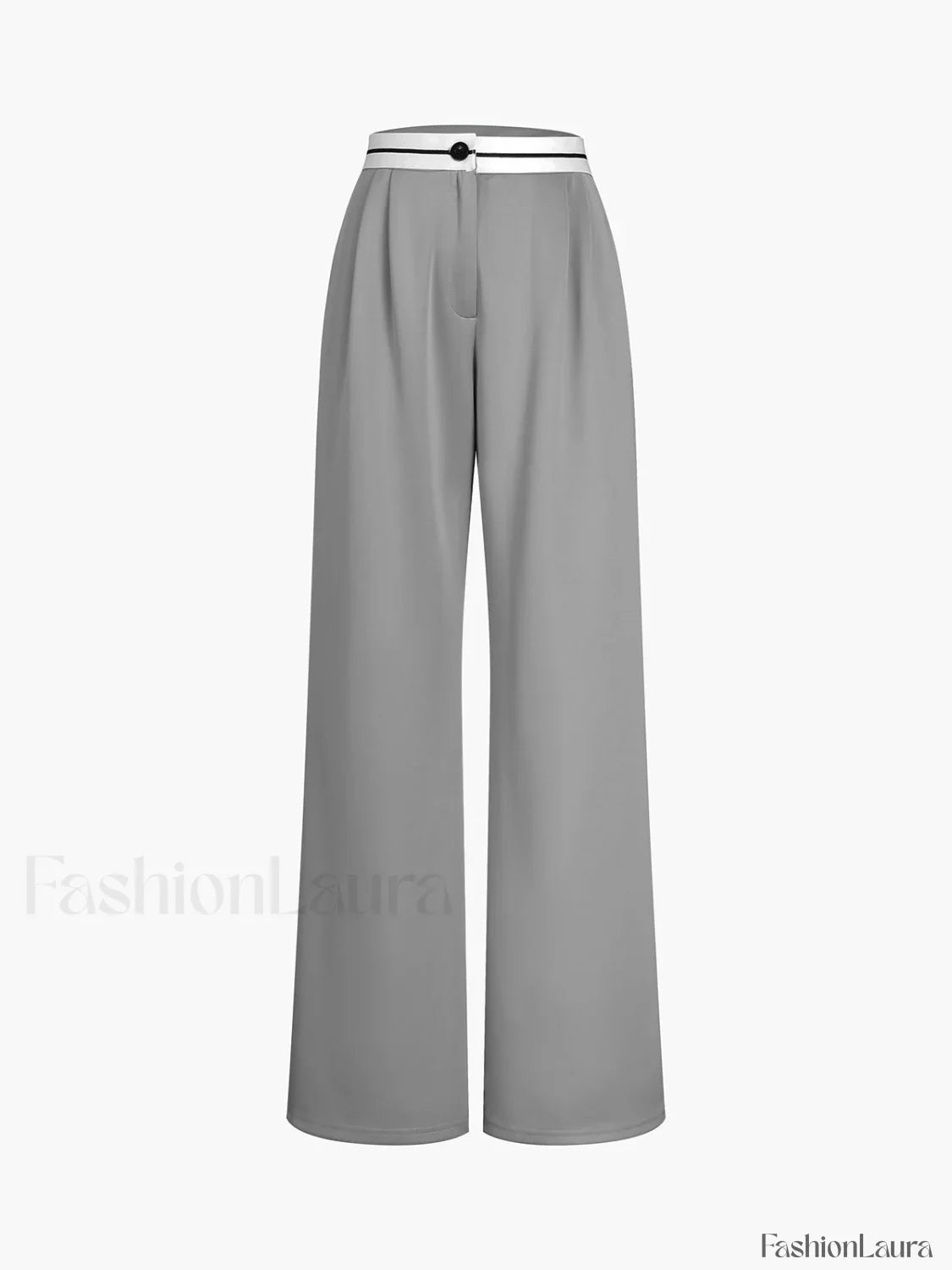 Tube Top Two Piece Contrast Waistband Pants Set