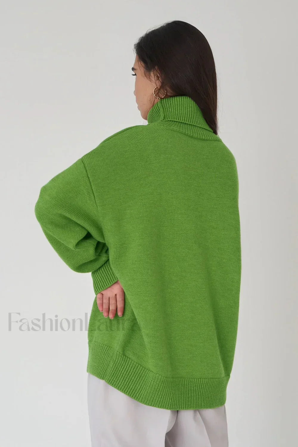 Turtleneck Loose Knit Pullover Sweater