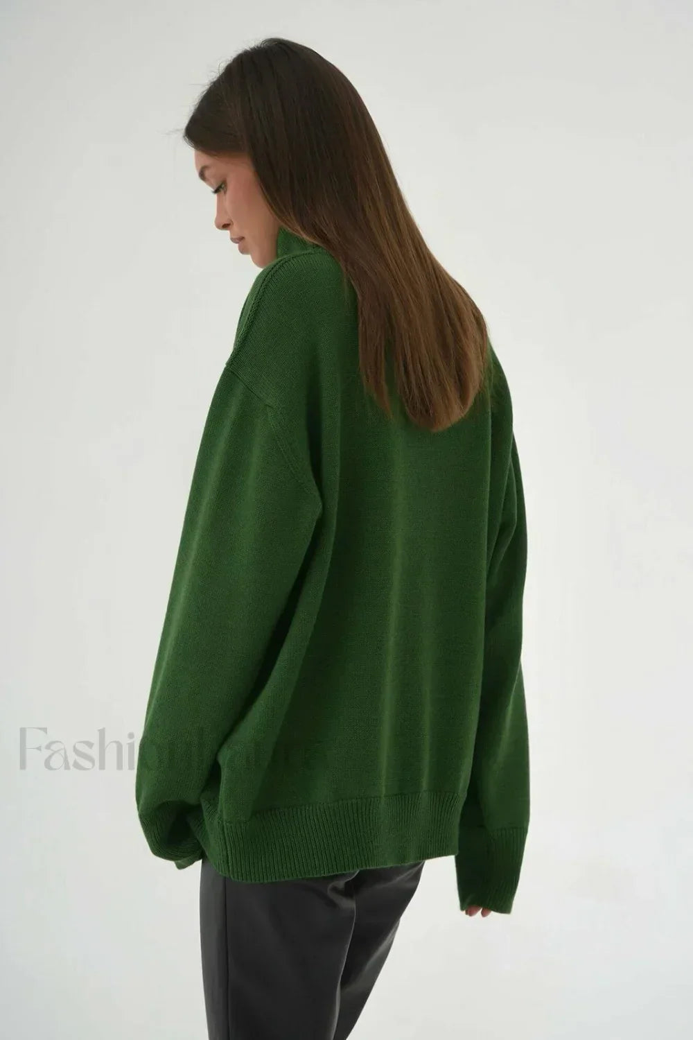 Turtleneck Loose Knit Pullover Sweater
