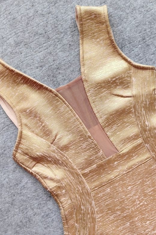 Tyler Bodycon Dress - Gold