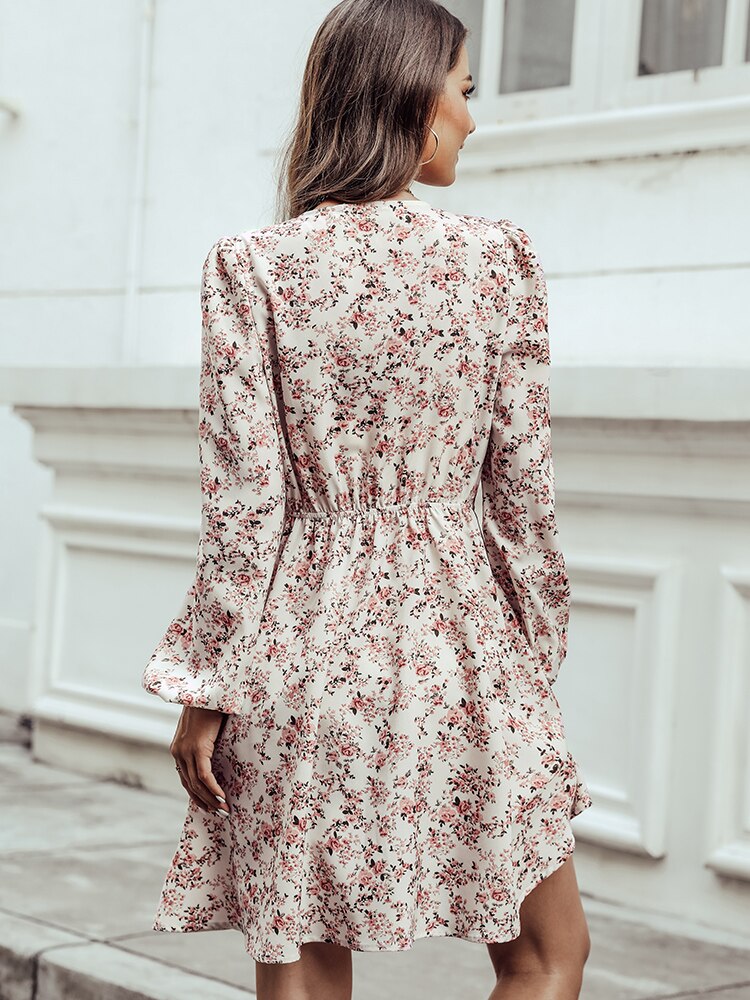 Paloma Minimalist Floral Mini Dress Designer Edit