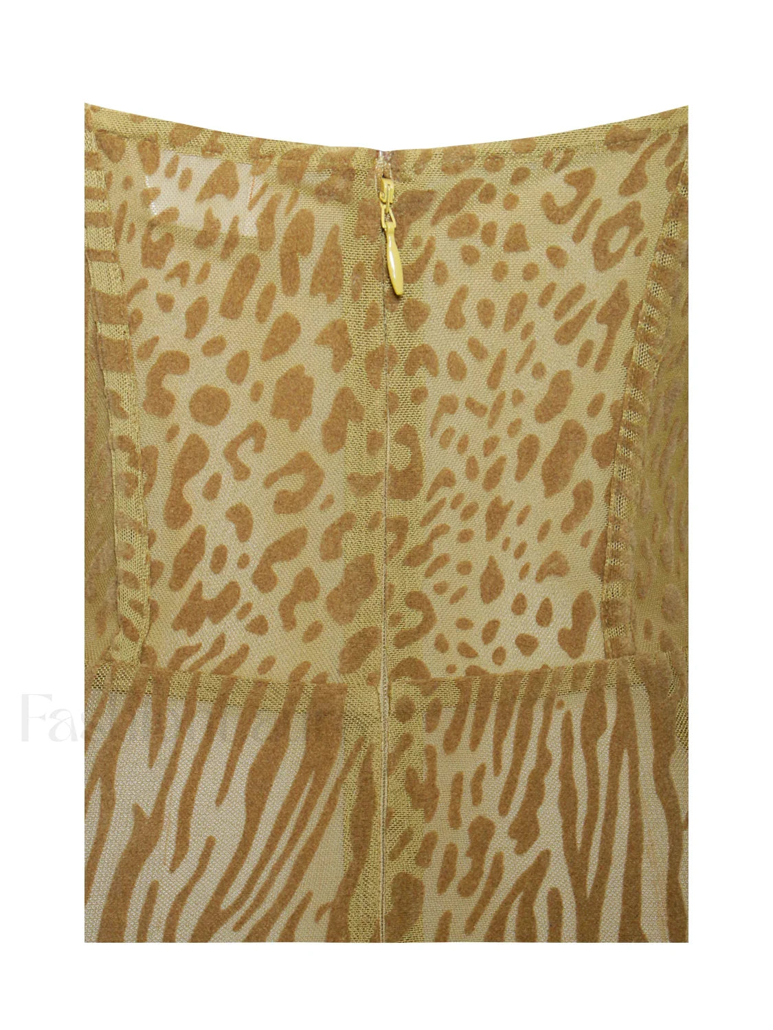 Ulani Gold Burnout Velvet Graceful Detail Mesh Maxi Dress