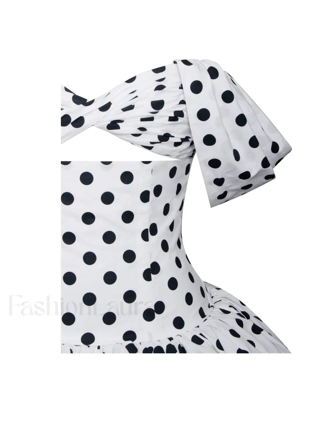 Umika Polka Dots Charming Bubble Hem Mini Dress