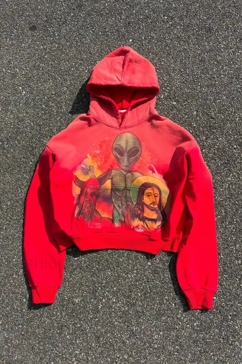 Unisex Streetwear Sports Hoodie Red / M