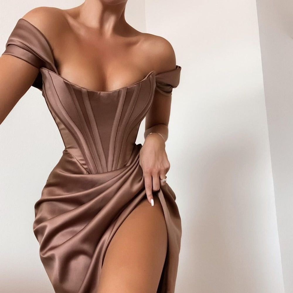 Velvet High Neck Sleeveless Cut Out Bodycon Midi Dress