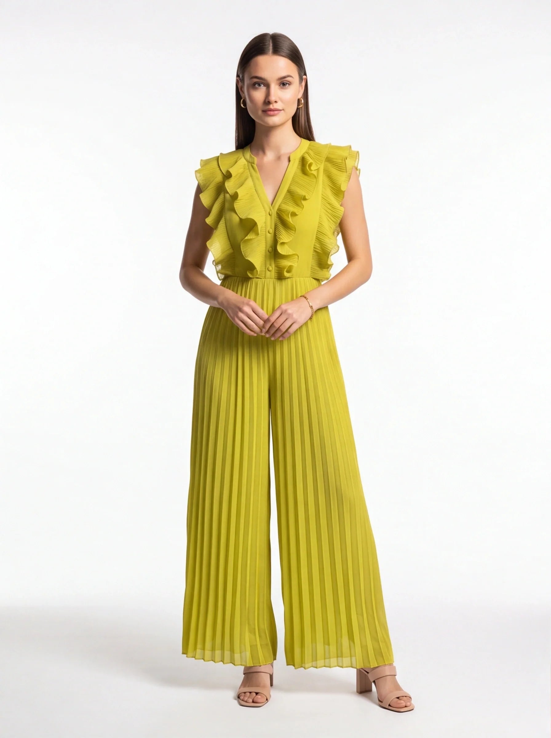 Lightweight Wide-Leg Jumpsuit with Pockets