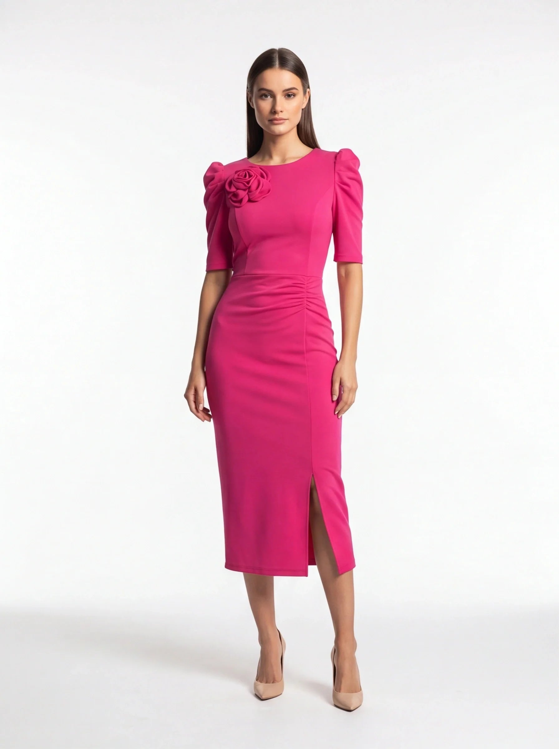 Chic Floral Bodycon Cocktail Dress with Elegant Fit and Stretch Fabric