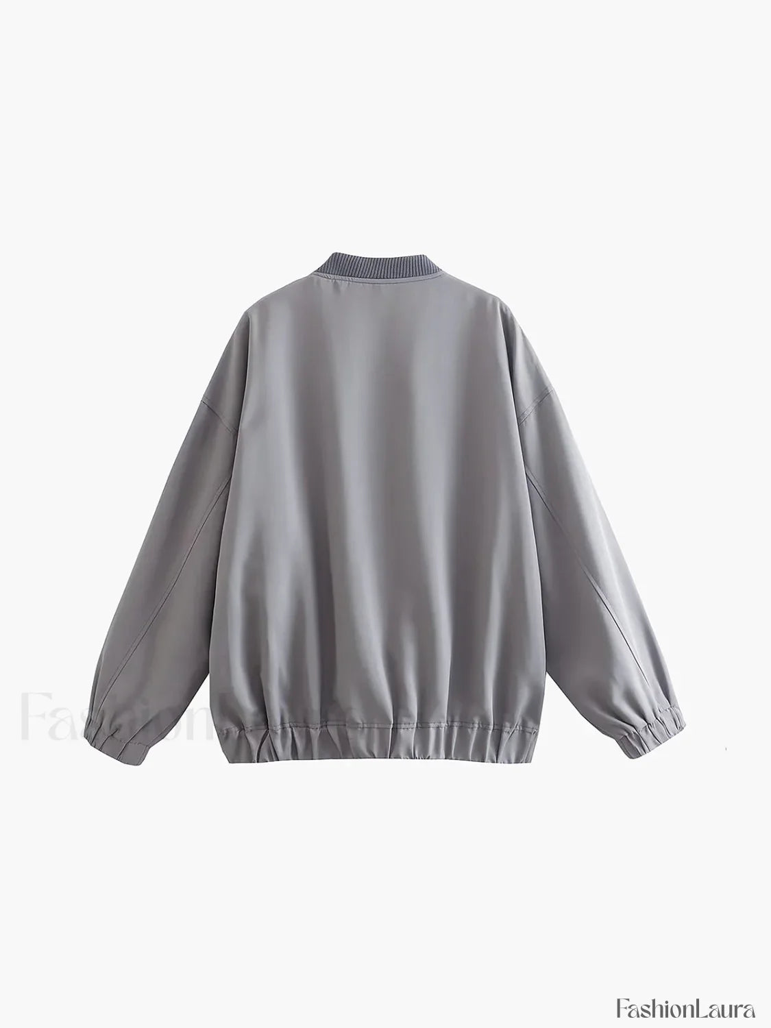 Utility Pockets Graceful Bomber Jacket