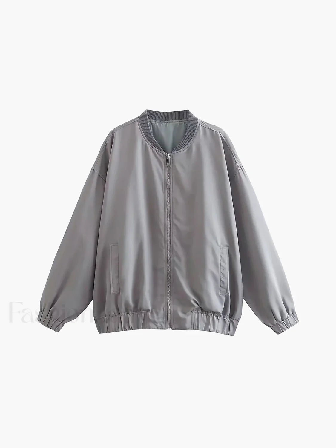 Utility Pockets Graceful Bomber Jacket