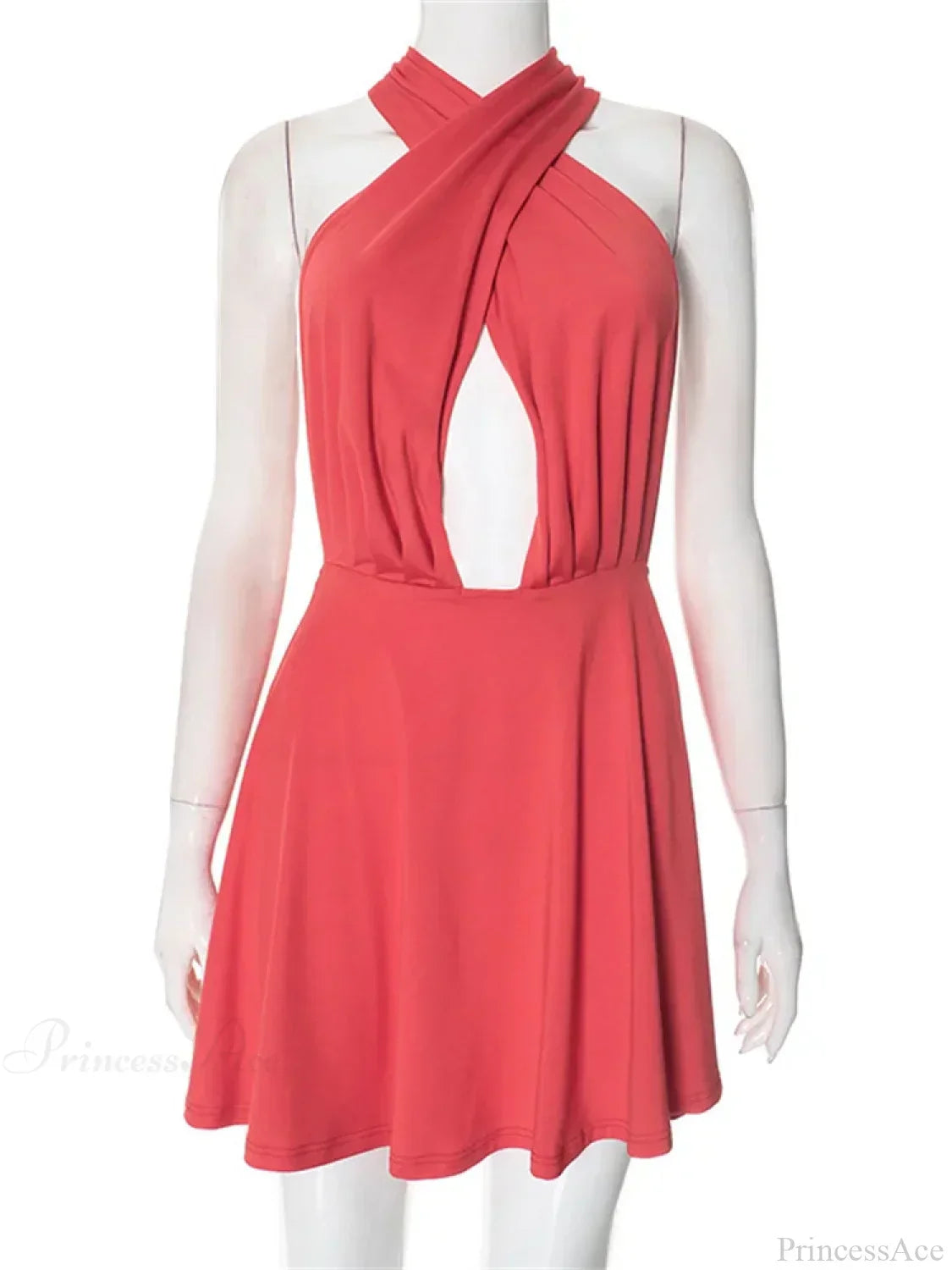 V-Neck Backless Bandage Mini Dress - View 6