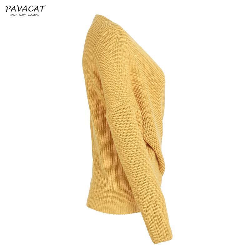 V Neck Cross Knitting Sweater - Gray