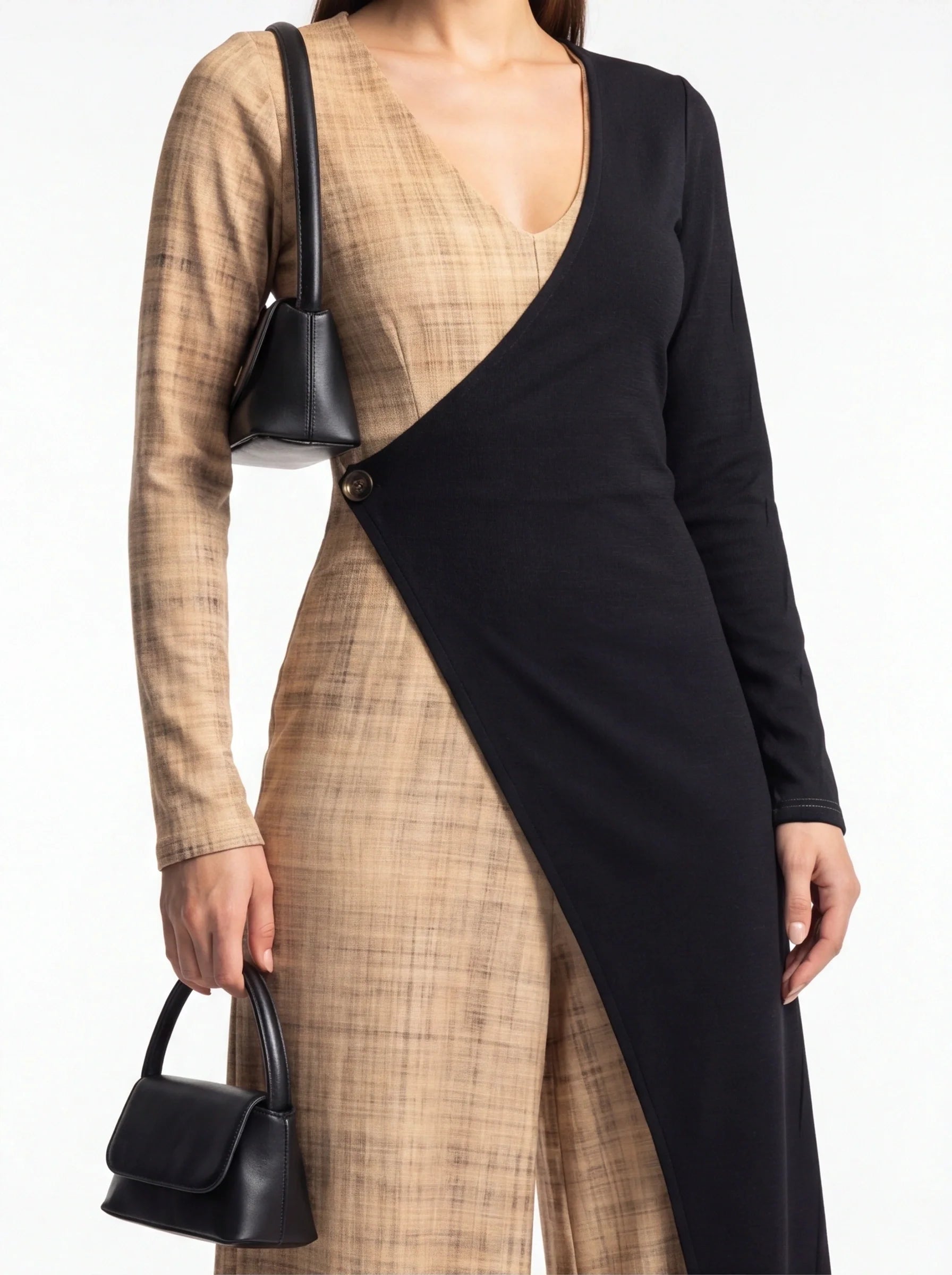 Stylish Colorblock Casual Jumpsuit with Pockets & Adjustable Straps