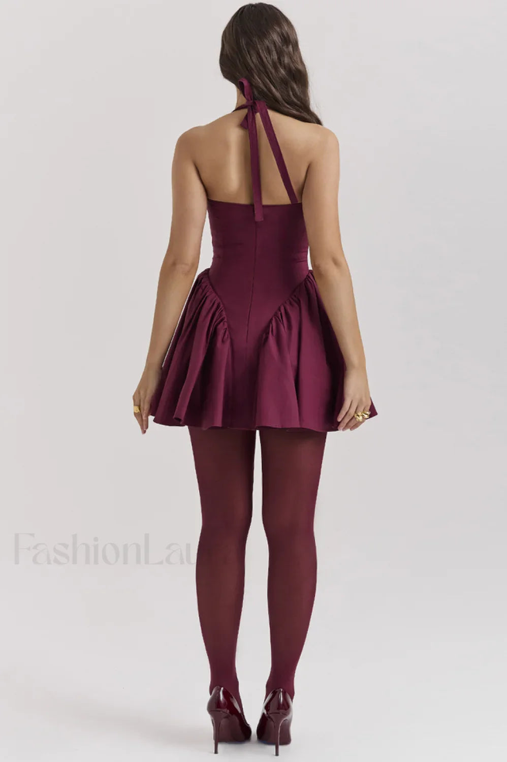 Valentia Halter Stylish Mini Dress