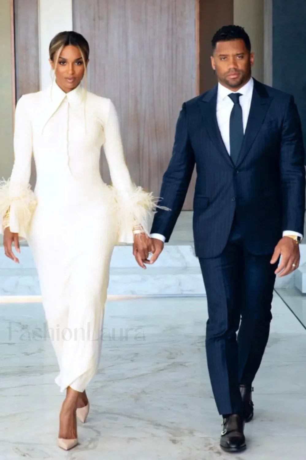 Vallance Feather Stylish Trim Maxi Dress