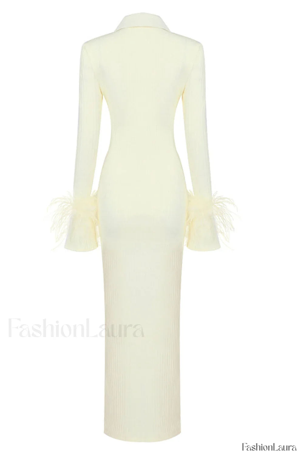 Vallance Feather Stylish Trim Maxi Dress