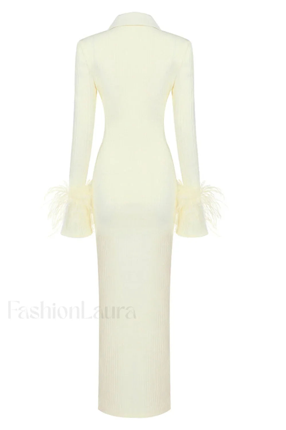 Vallance Feather Stylish Trim Maxi Dress