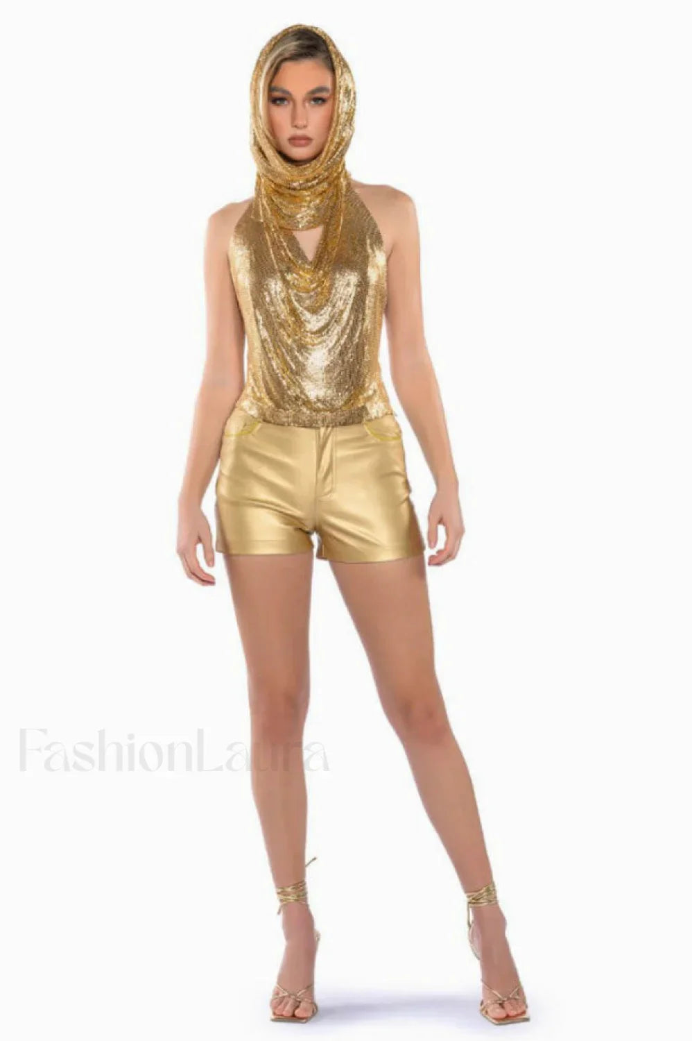 Venus Hoodie Stylish Metallic Top