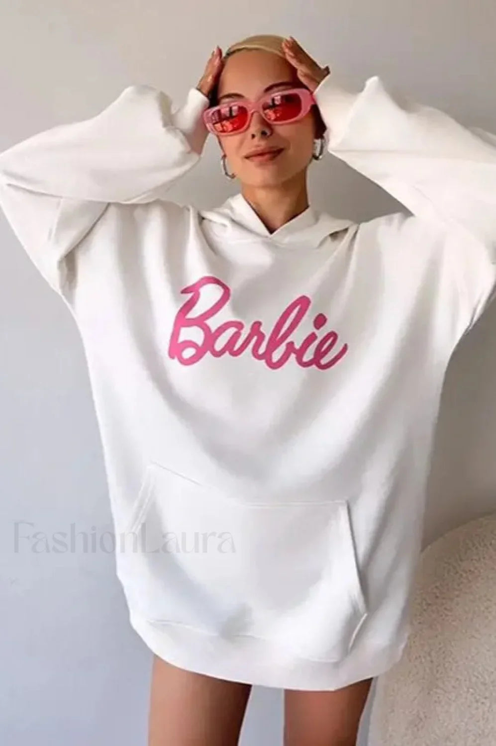 Versatile Casual Fashion Hoodie White / S