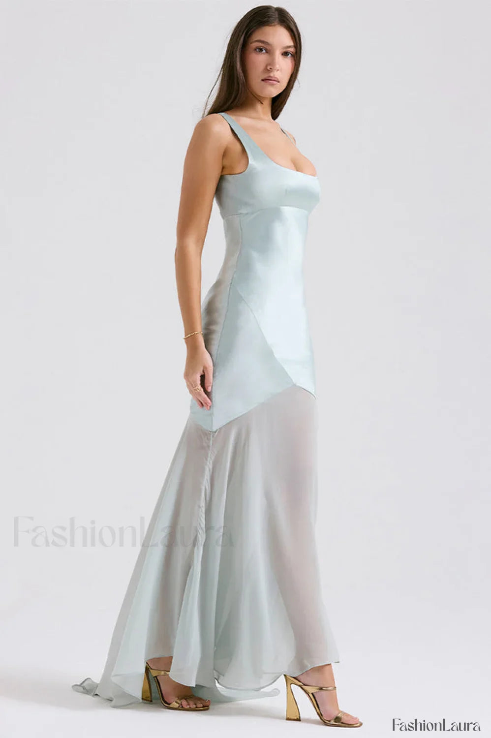 Victory Light Green Charming Chiffon Maxi Dress