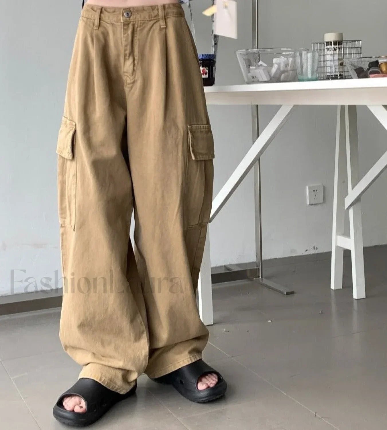 Vintage Big Pocket Trendy Baggy Cargo Jeans