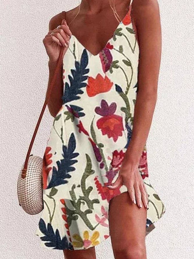 Vintage Boho Holiday Comfortable Casual Sleeveless Dresses Ins Street