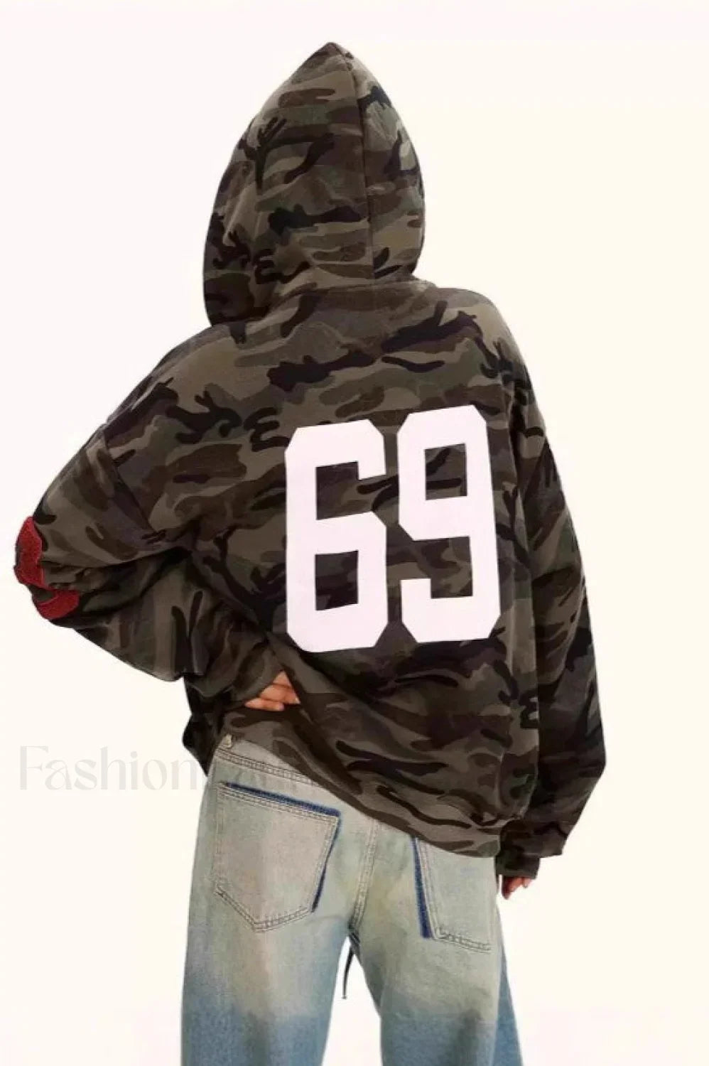 Vintage Camouflage Zip-Up Hoodie