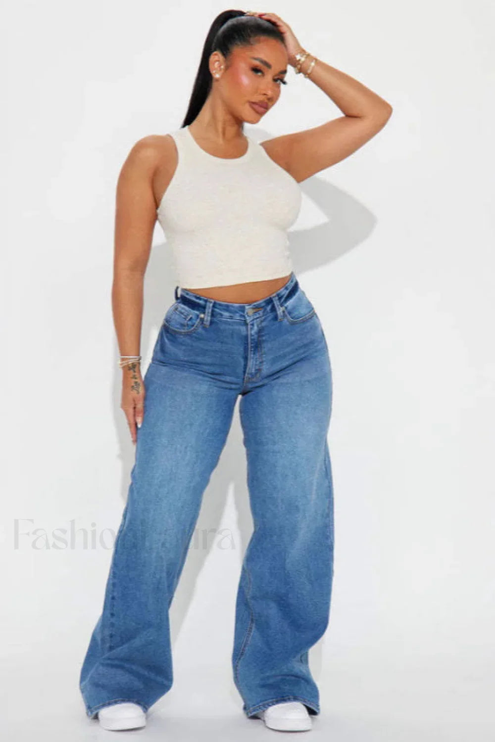 Vintage High Waist Wide Leg Jeans