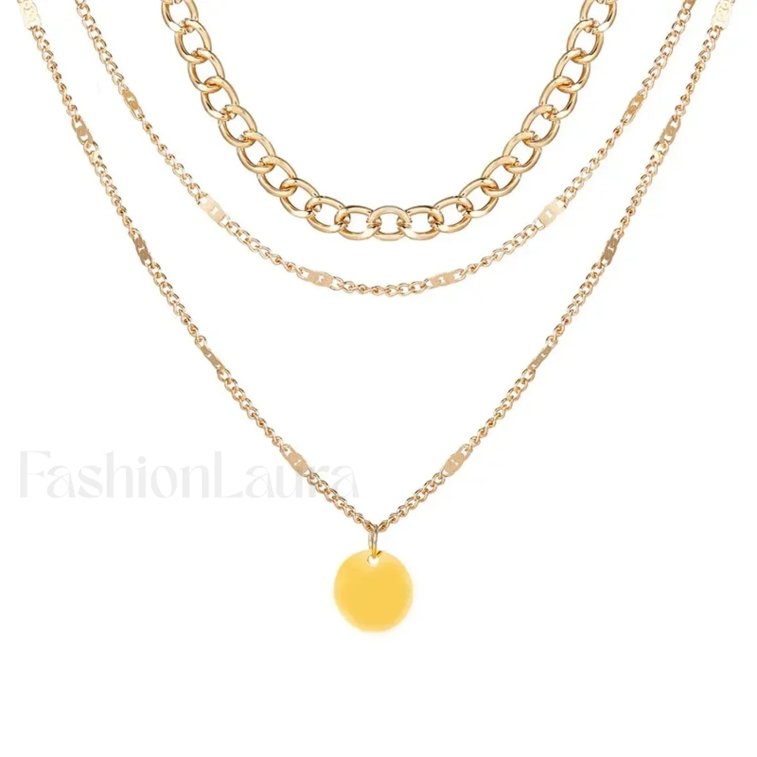 Vintage Layered Girls Clothing Aesthetic Pendant Necklace