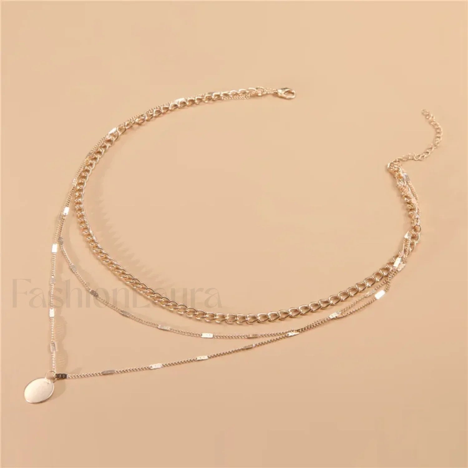 Vintage Layered Girls Clothing Aesthetic Pendant Necklace