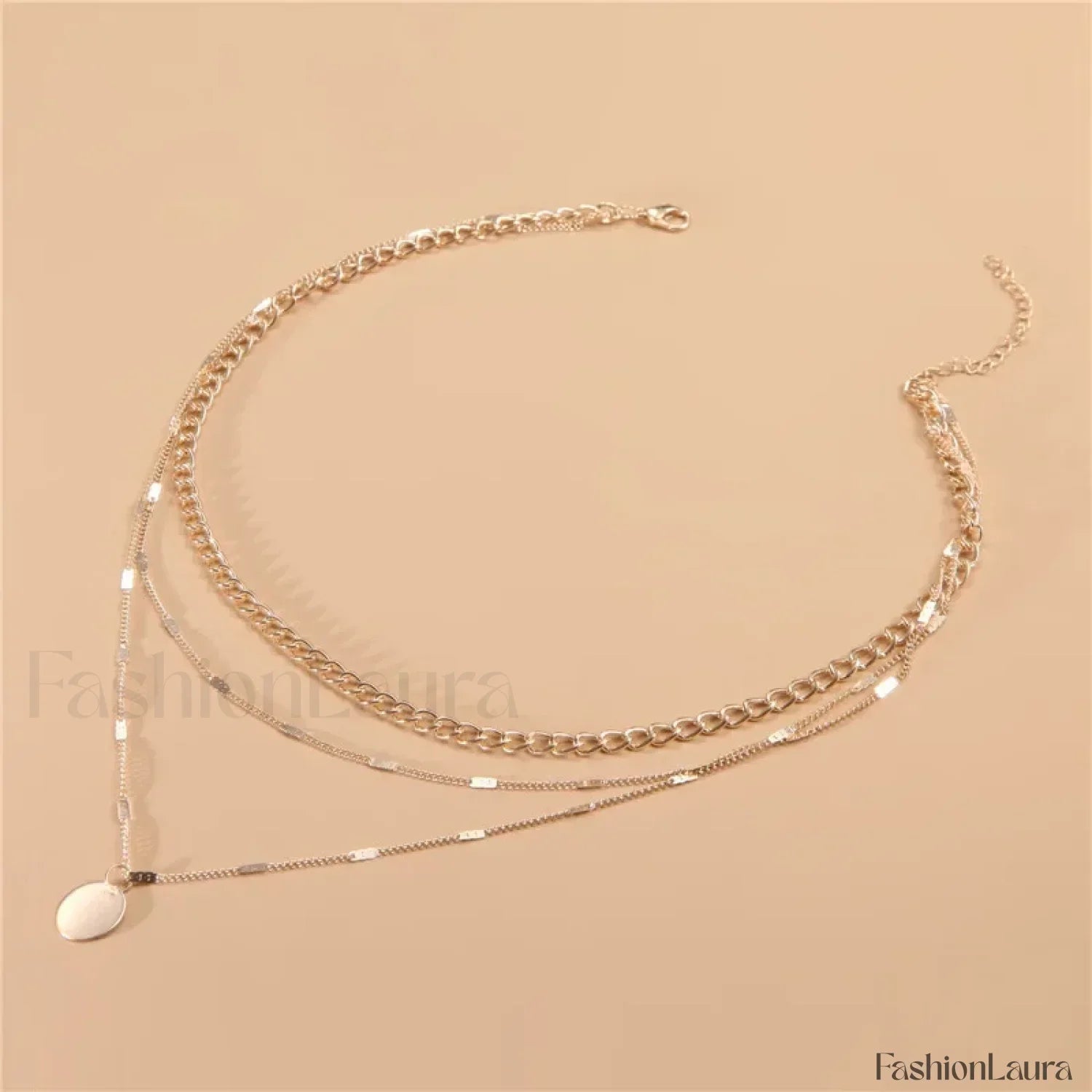 Vintage Layered Girls Clothing Aesthetic Pendant Necklace