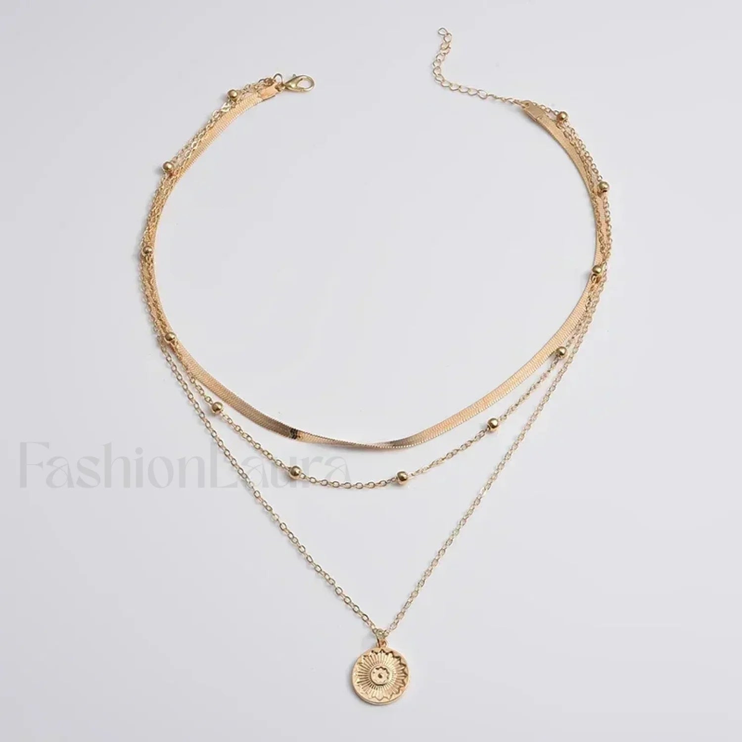 Vintage Layered Girls Clothing Aesthetic Pendant Necklace