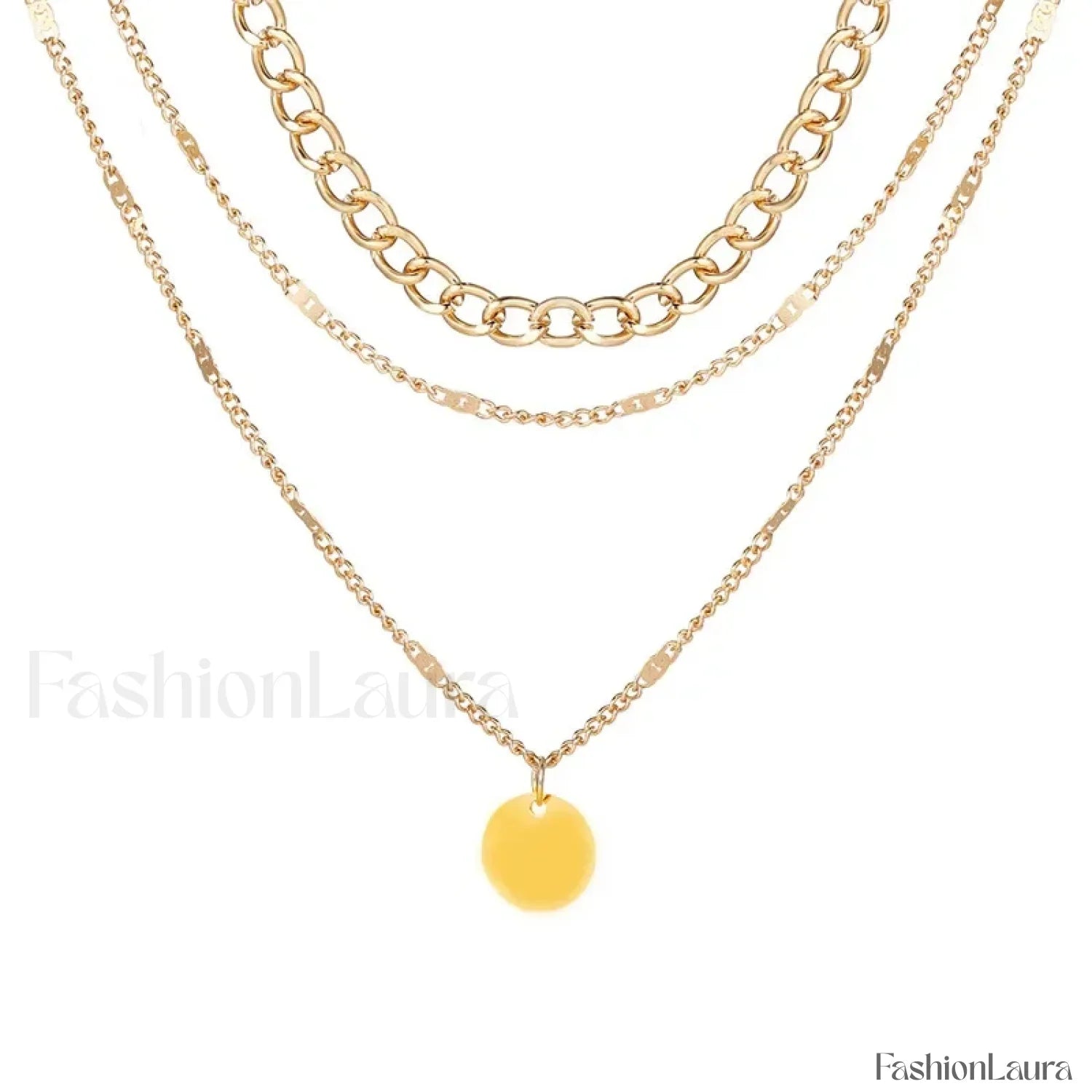 Vintage Layered Girls Clothing Aesthetic Pendant Necklace