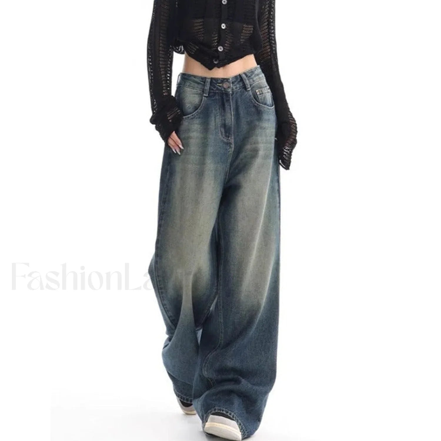 Vintage Wash 90's Trendy Baggy Boyfriend Jeans