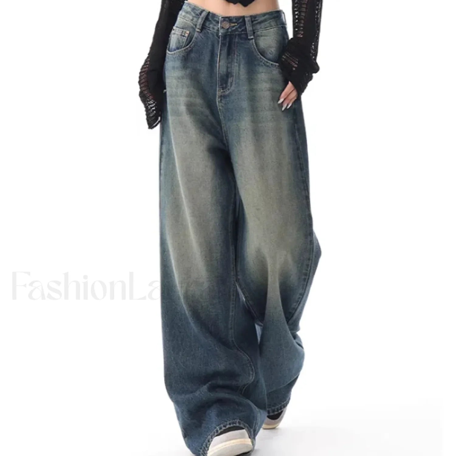 Vintage Wash 90's Trendy Baggy Boyfriend Jeans