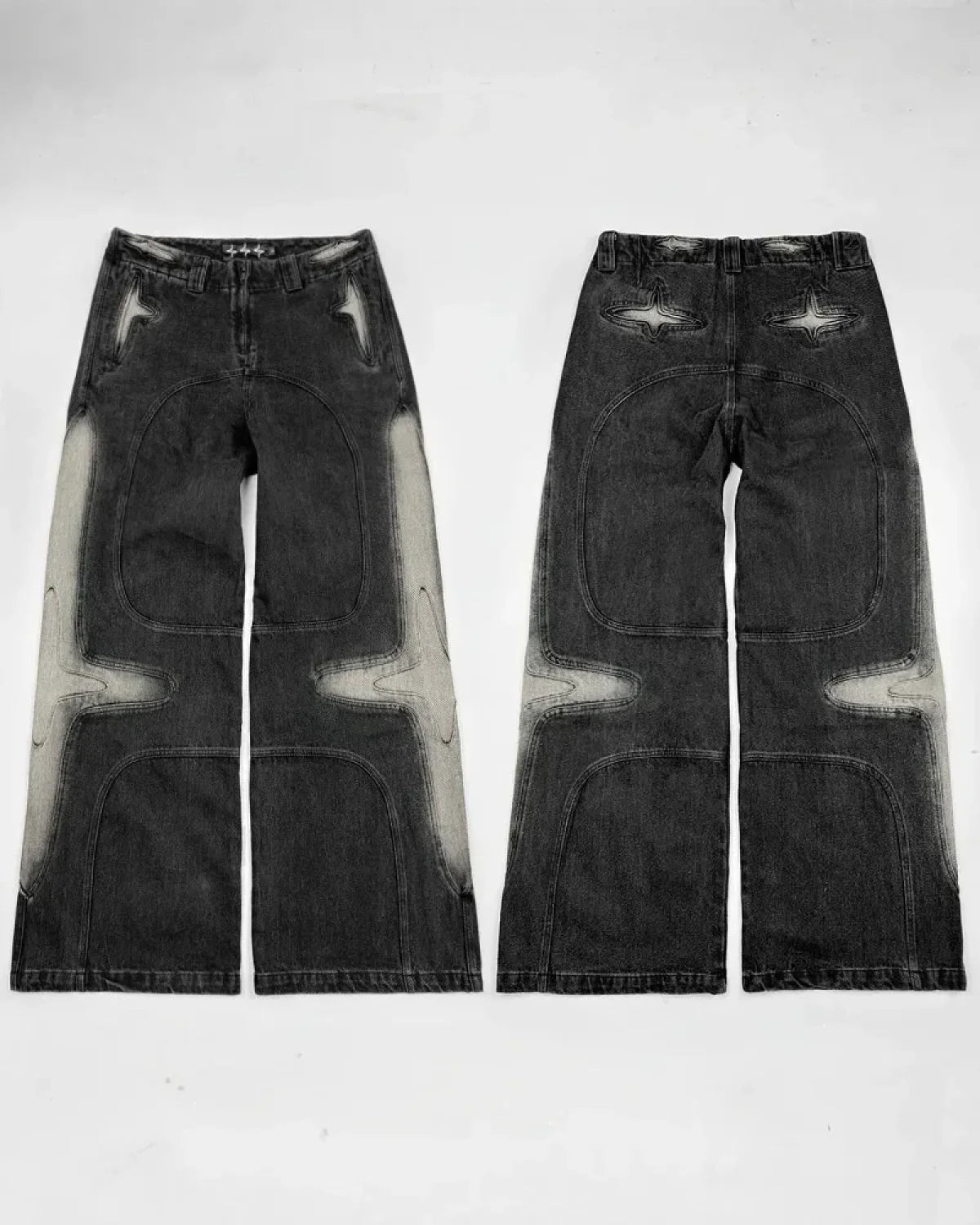 Vintage Washed Baggy Pants for Halloween Style