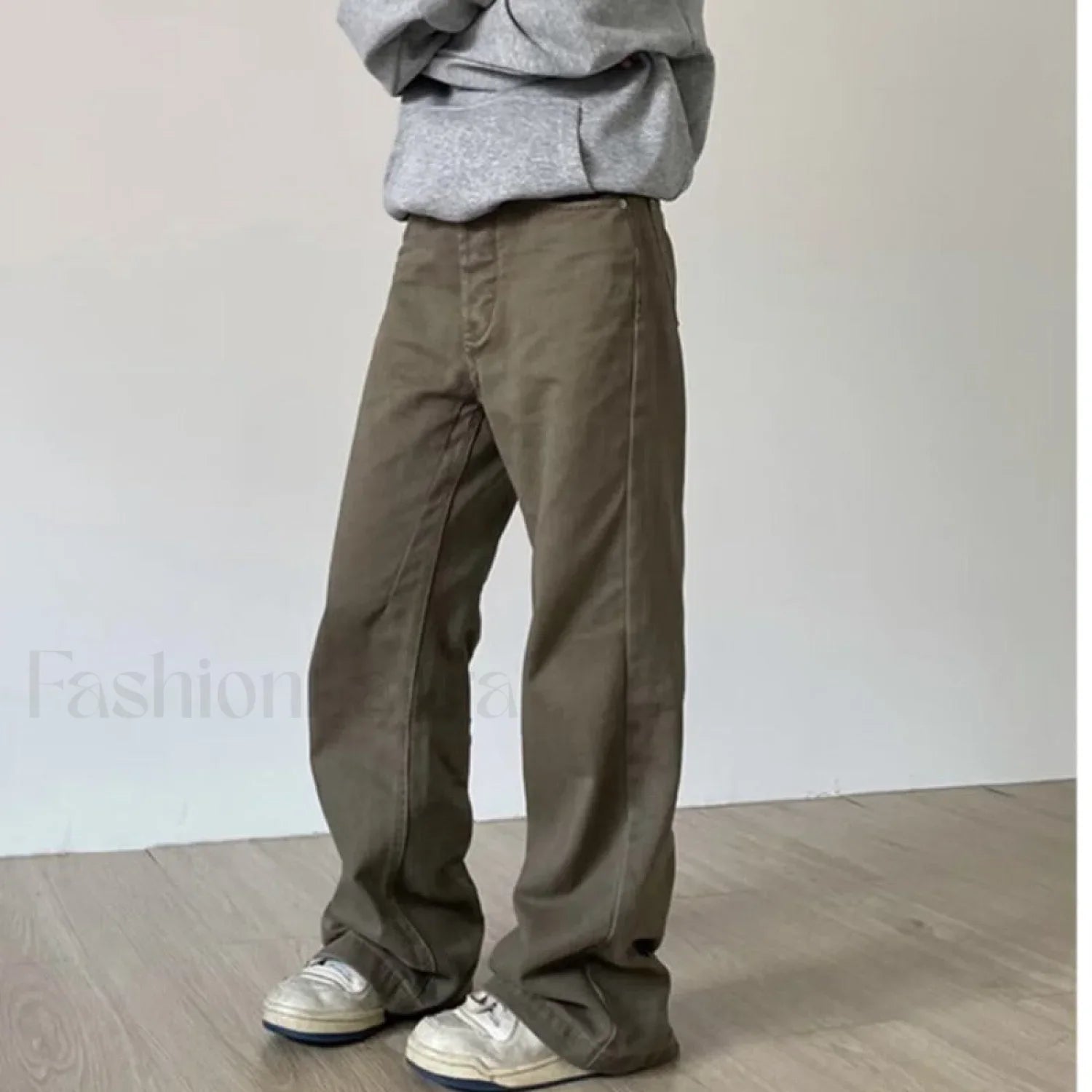 Vintage Washed Mid Trendy Rise Boyfriend Jeans