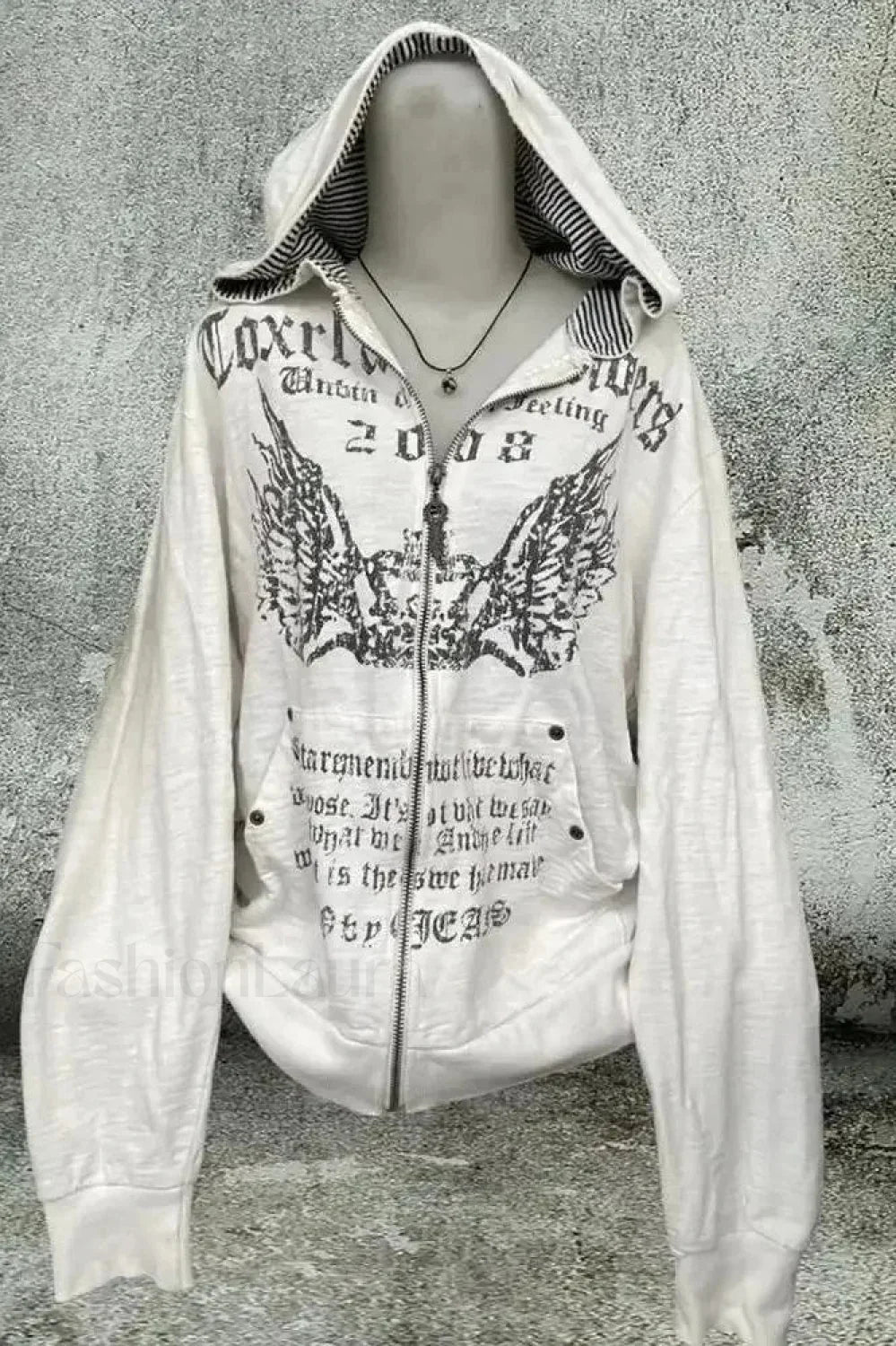 Vintage Y2K Printed Hooded Hoodie