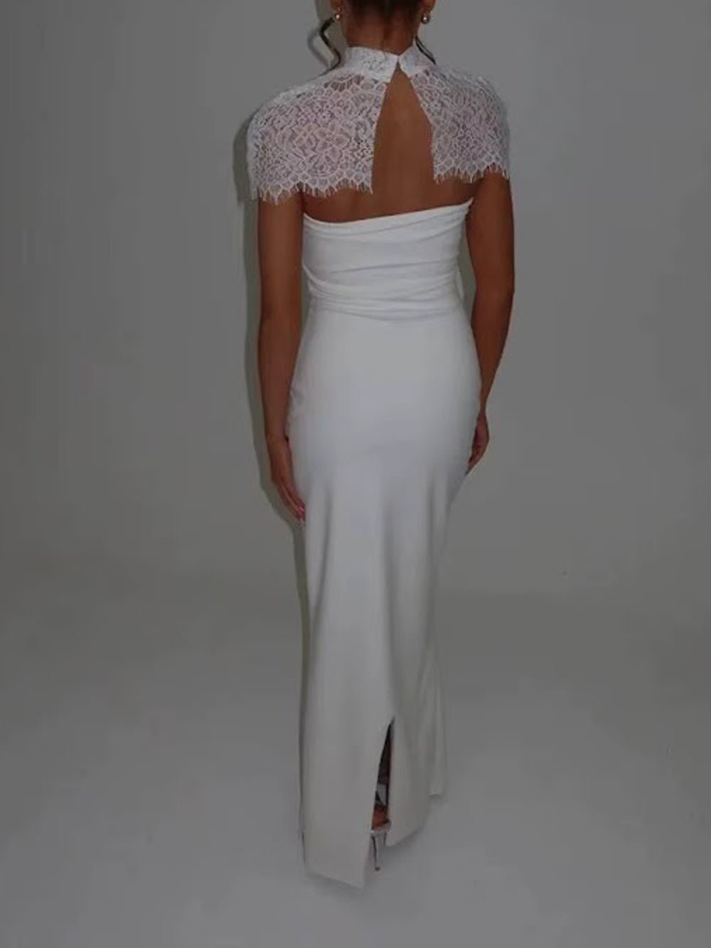 Vivienne Lace Yoke Column Gown