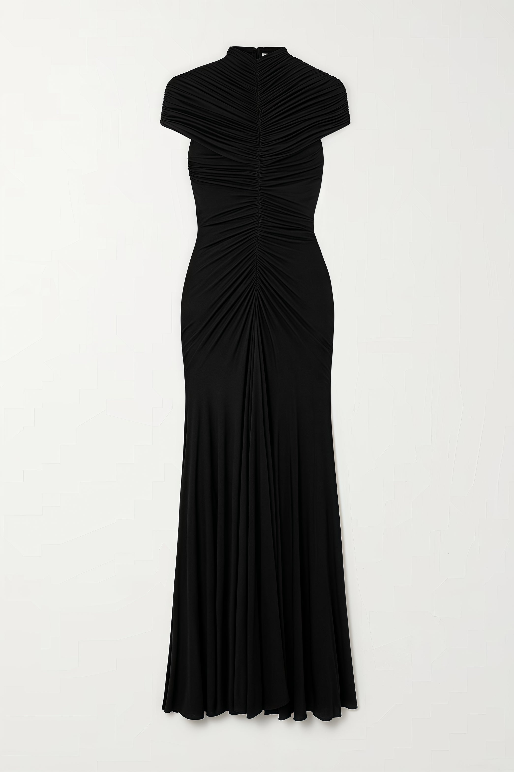 Corake Black Mesh Pleated Maxi Dress - View 4