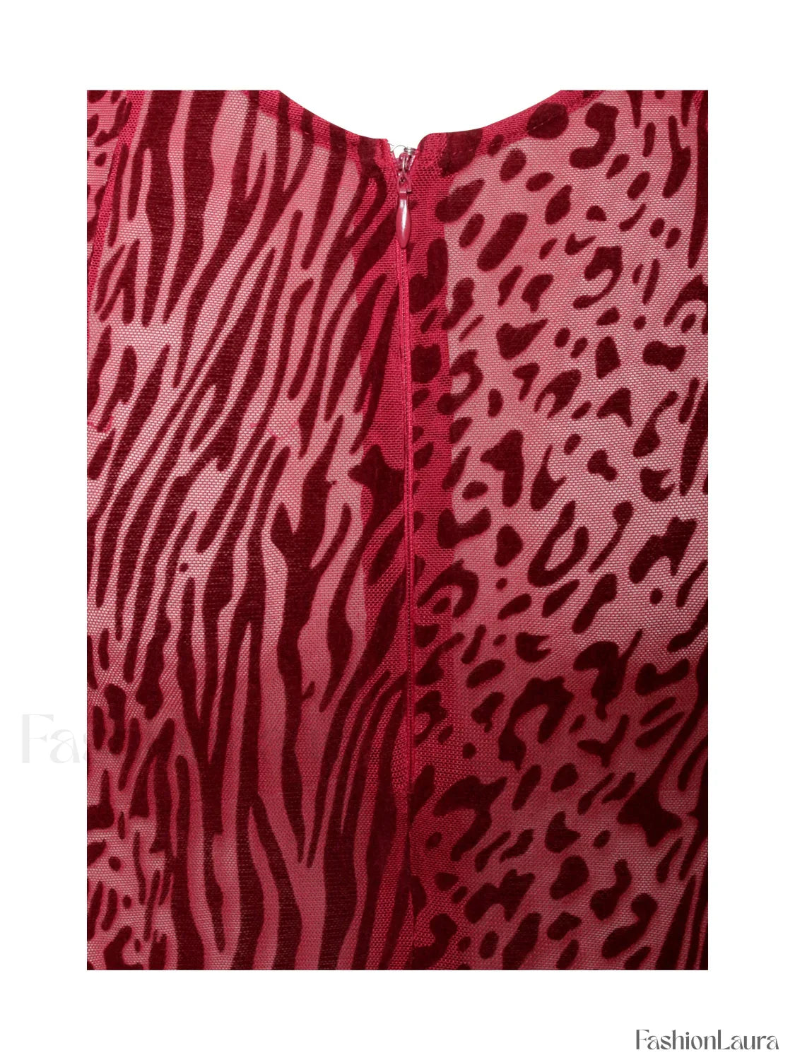 Waylynn Burgundy Burnout Velvet Graceful Detail Mesh Backless Maxi Dress