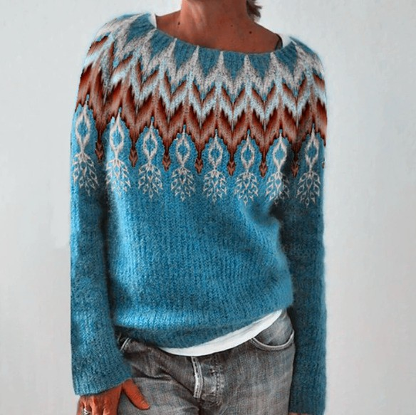 Eva | Retro Scandinavian Knitted Sweater