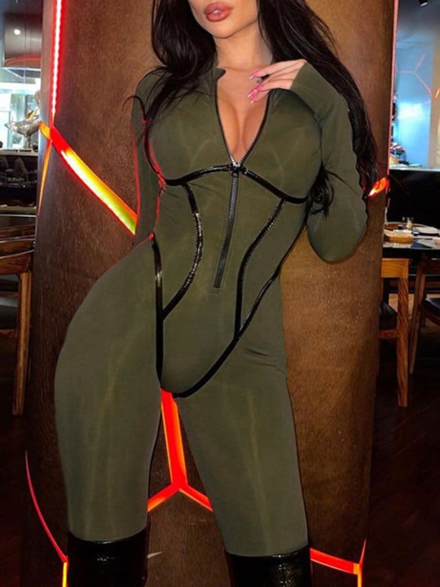 Willow Zipper Sporty Streetwear Jumpsuit