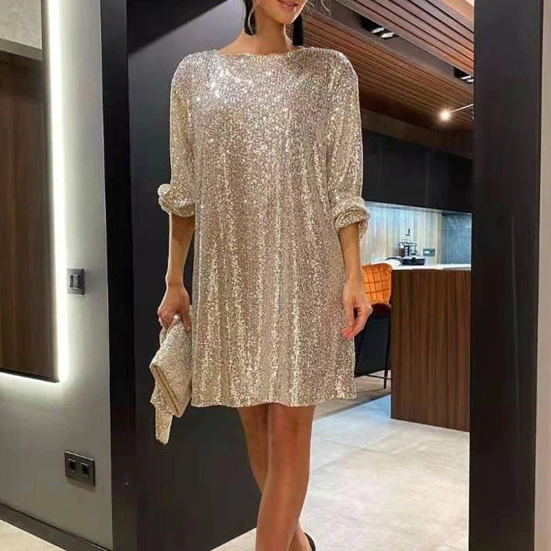 Myriam Glittery Sequin Party Dress for Women Comfortable Daily Wear