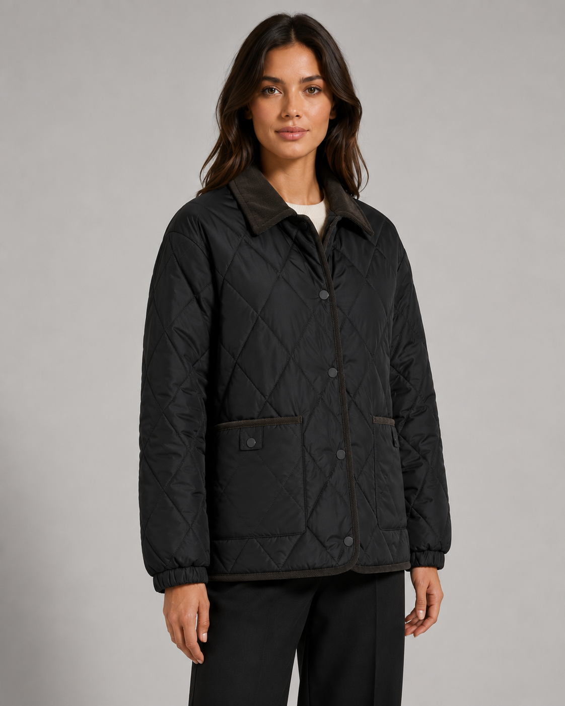 Women's Diamond Quilted Jacket Lightweight Padded