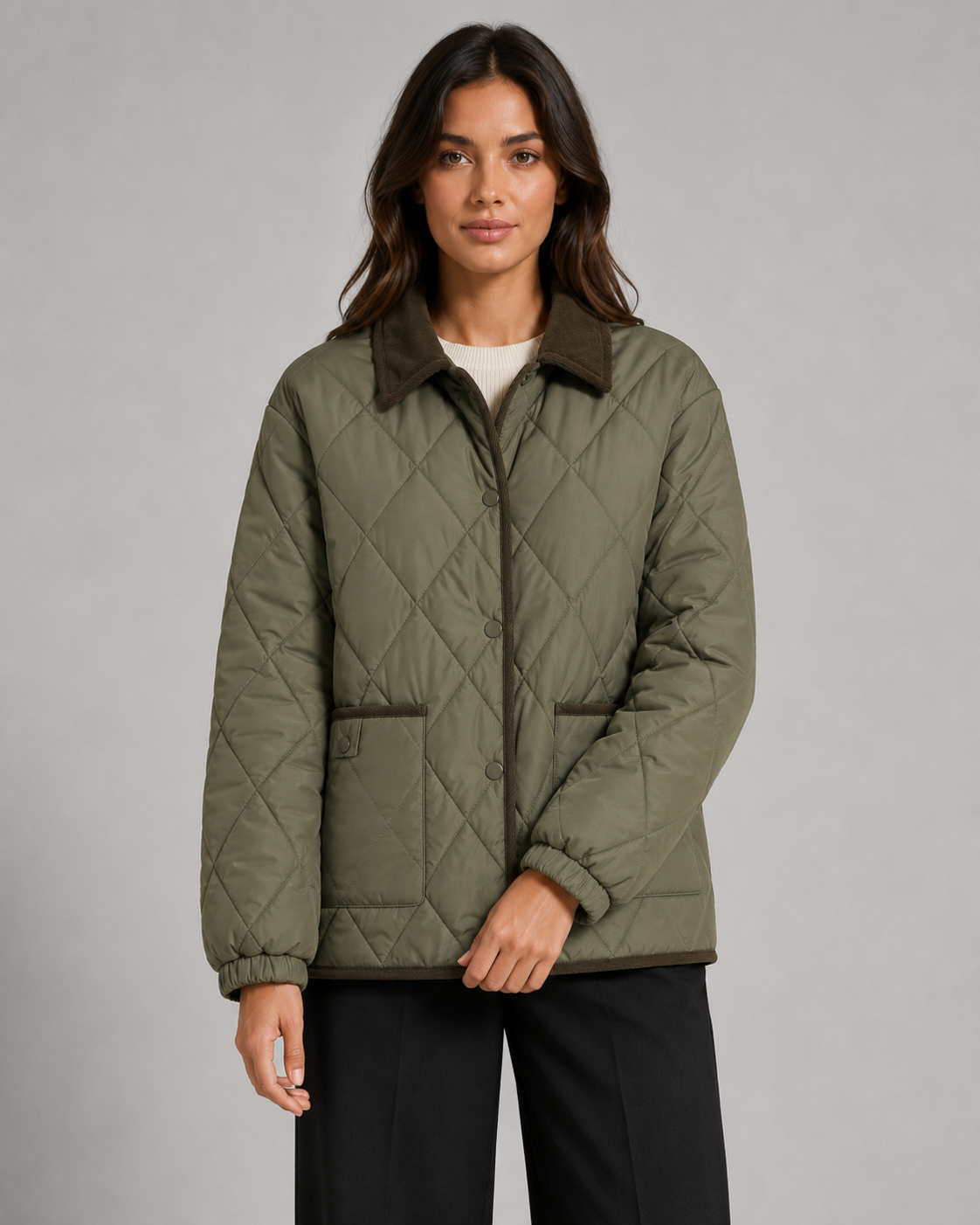 Women's Diamond Quilted Jacket Lightweight Padded