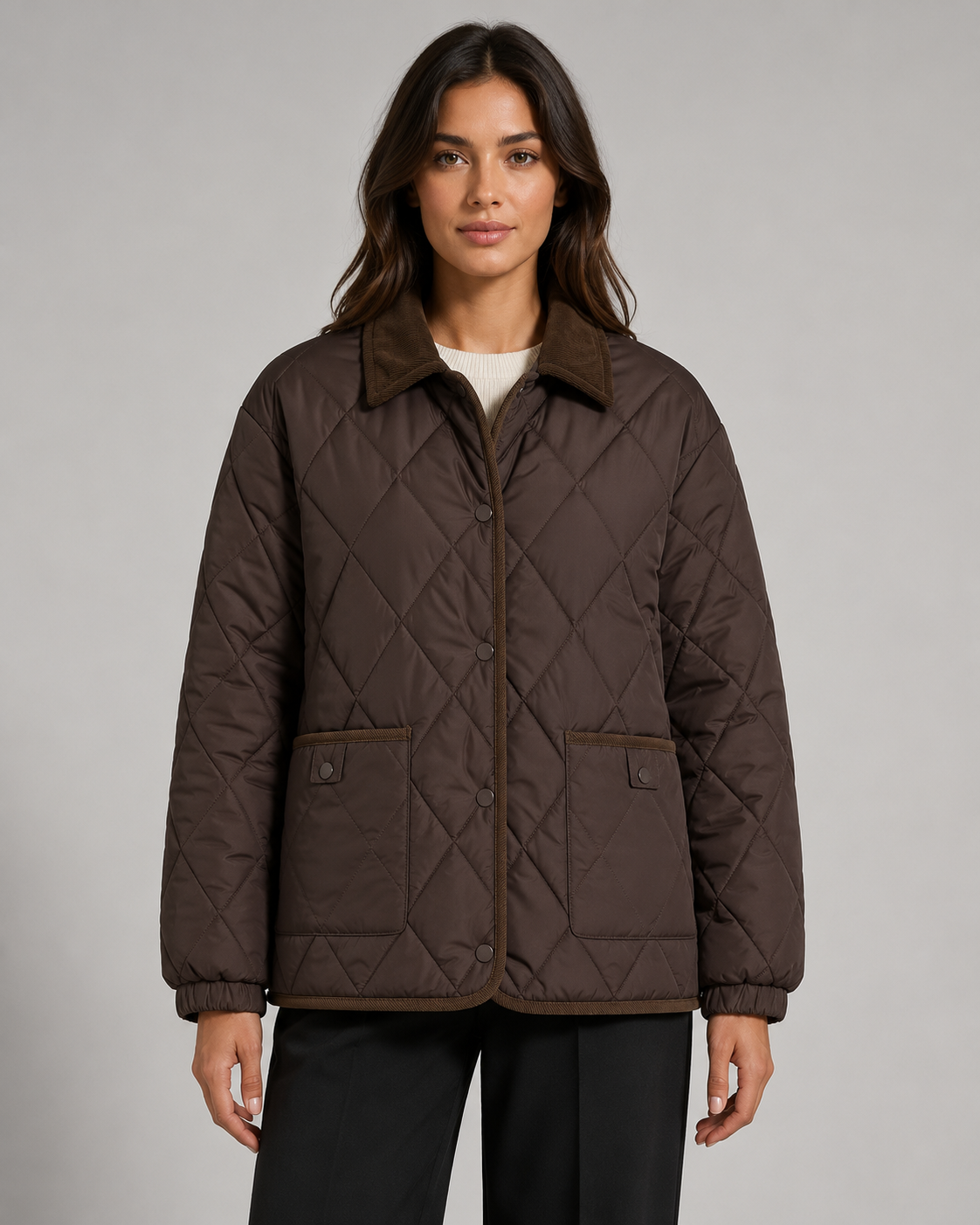 Women's Diamond Quilted Jacket Lightweight Padded