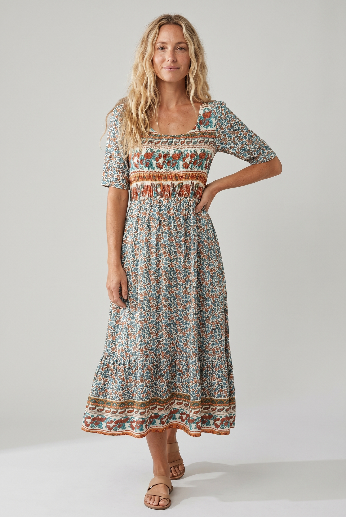 Women’s Dress | Boho Print Midi